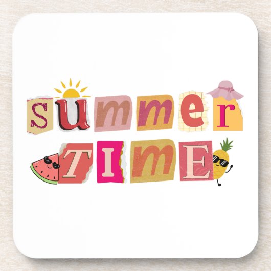 かわいいユニーク夏休み コースター (正面)