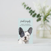 かわいいユニーク水彩ドッグウォーカー 名刺 (スタンド正面)