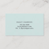 かわいいユニーク水彩ドッグウォーカー 名刺 (裏面)