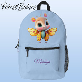 かわいいユニーク自信のある女の子バタフライグラフィック プリントバックパック