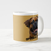 かわいいユニーク金ゴールドブラックボクサードッグパパ恋人の写真 ジャンボコーヒーマグカップ (正面右)