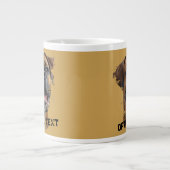 かわいいユニーク金ゴールドブラックボクサードッグパパ恋人の写真 ジャンボコーヒーマグカップ (正面)