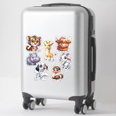 かわいいユニーク3D動物のステッカーセット シール (スーツケース)