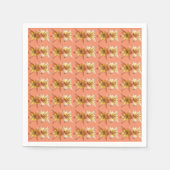 かわいいユリエレガントの花の写真デザイン スタンダードカクテルナプキン (正面)