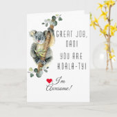 かわいいユーカリプトゥスコアラあなたはコアラ – ティ父の日 カード (黄色い花)