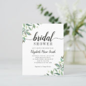かわいいユーカリ緑のブライダルシャワー招待 (スタンド正面)