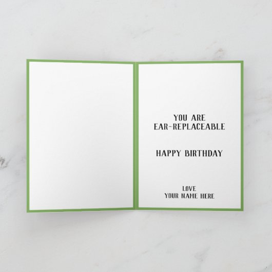 かわいいユーモアあふれるとうもろこしパンの妹へのお誕生日おめでとう サンキューカード (内部)