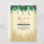 かわいいユーモアあふれるクリスマスホリデーカード 招待状 (裏面)