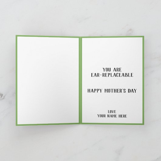 かわいいユーモアあふれるコーンマイゼの駄洒落 おばあちゃん母の日のギフト サンキューカード (内部)