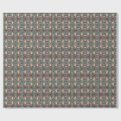 かわいいユーモアあふれるサンタクロース ラッピングペーパー (フラット)