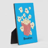 かわいいユーモアあふれるポップコーンの漫画 フォトプラーク (側面)