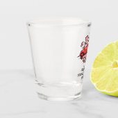 かわいいユーモアあふれる花嫁の最後の夜の結婚式のお土産 ショットグラス (左)