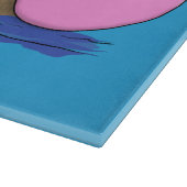 かわいいユーモアたっぷりのカエルの水玉ガムの漫画イラスト カッティングボード (角)