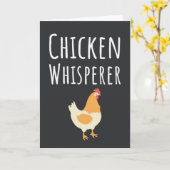 かわいいユーモアたっぷりのチキンカード 動物 鳥 農場の動物 カード (黄色い花)