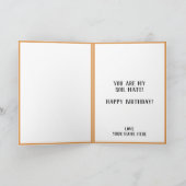 かわいいユーモアたっぷりのニンジンジョーク夫へお誕生日おめでとう サンキューカード (内部)