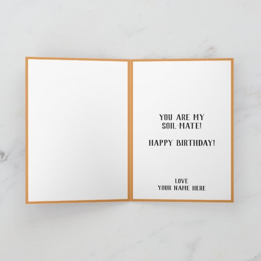 かわいいユーモアたっぷりのニンジンジョーク夫へお誕生日おめでとう サンキューカード (内部)