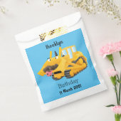 かわいいユーモアたっぷりの黄色いブルドーザーのアニメキャラクター フェイバーバッグ (封をした状態)