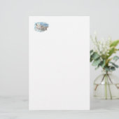 かわいいユーモアのあるカワウソ 便箋 (スタンド正面)