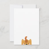 かわいいユーモアのあるトラの動物。子供の誕生日動物園サファリ サンキューカード (裏面)