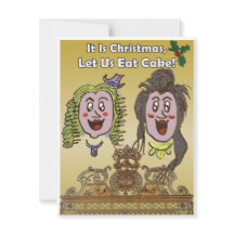 かわいいユーモアのあるベルサイユ漫画クリスマスカード