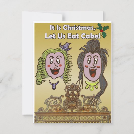 かわいいユーモアのあるベルサイユ漫画クリスマスカード シーズンカード (正面)