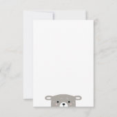 かわいいユーモアのある羊の動物。子供の誕生日動物園の農場 サンキューカード (裏面)