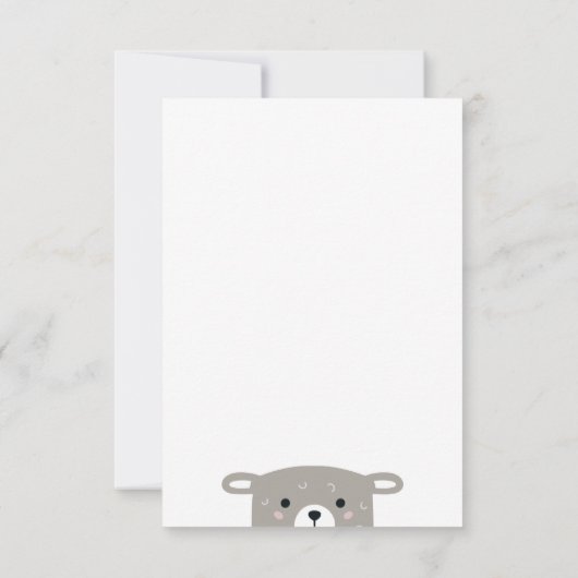 かわいいユーモアのある羊の動物。子供の誕生日動物園農場 サンキューカード (裏面)