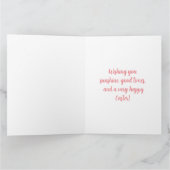 かわいいユーモアのイースターバニー カード (内部)