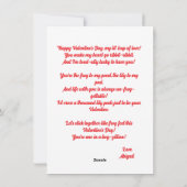 かわいいユーモアのカエル ラブハーツ バレンタインカード シーズンカード (裏面)