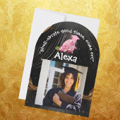 かわいいユーモアのカタツムリ写真 卒業パーティー 招待状