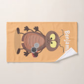 かわいいユーモアのカブトムシの漫画キャラクター バスタオルセット (ハンドタオル)