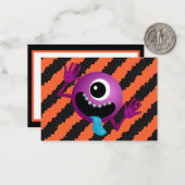 かわいいユーモアのキッズハロウィン宇宙エイリアンノートカード ノートカード (正面/裏面インサイチュ)