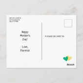 かわいいユーモアのサボテン 感謝の気持ちを育ててくれてありがとう ポストカード (裏面)