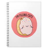 かわいいユーモアのジェリードーナツの駒を埋めている ノートブック (正面)