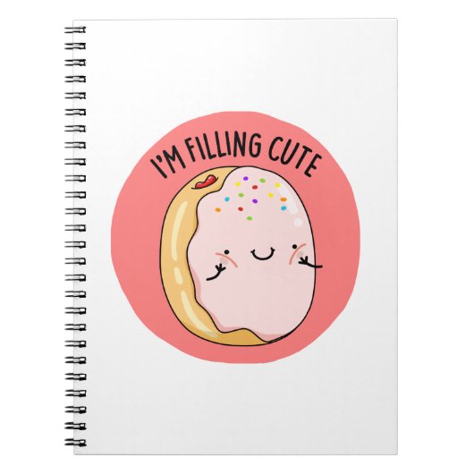 かわいいユーモアのジェリードーナツの駒を埋めている ノートブック (正面)