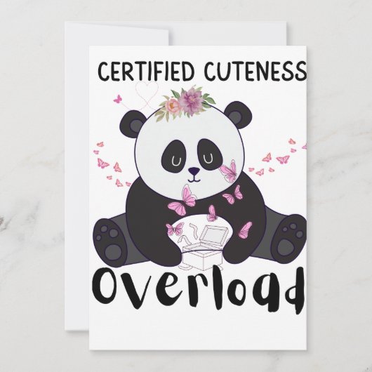 かわいいユーモアのパンダ 招待状 (正面)