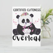 かわいいユーモアのパンダ 招待状 (スタンド正面)