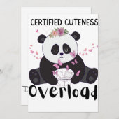 かわいいユーモアのパンダ 招待状 (正面/裏面)