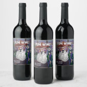 かわいいユーモアのママラマ あなたの冷静さを保て ワインラベル (ボトル)