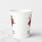 かわいいユーモアエンゲージメントパーティ レトロウェディング 紙コップ (右)