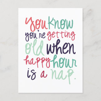 かわいいユーモア名言 老化のユーモア ポストカード
