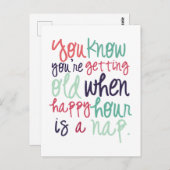 かわいいユーモア名言 老化 面白い ポストカード (正面/裏面)