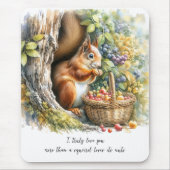 かわいいユーモア引用文水の色のバレンタインデイギフト マウスパッド (正面)