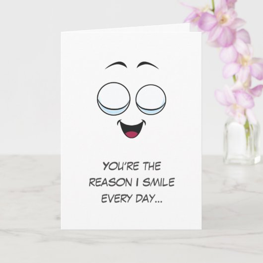 かわいいユーモア愛エモティコンおもしろいバレンタインデー カード (蘭)