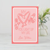 かわいいユーモア愛ラブライトバレンタインデー シーズンカード (スタンド正面)