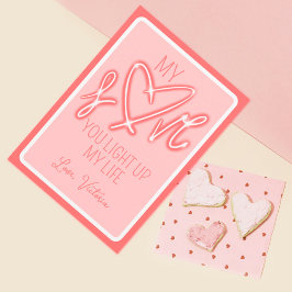 かわいいユーモア愛ラブライトバレンタインデー シーズンカード