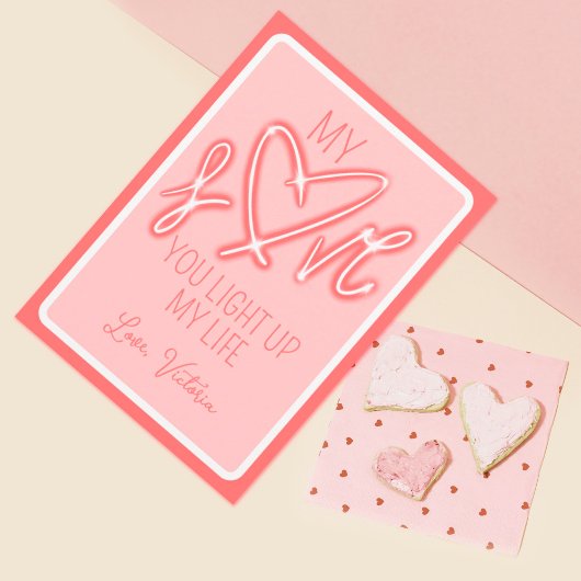 かわいいユーモア愛ラブライトバレンタインデー シーズンカード