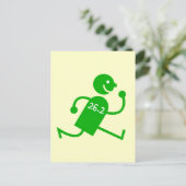 かわいいユーモア満載のマラソン ポストカード (スタンド正面)