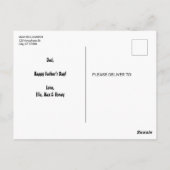 かわいいユーモア満載の最高の父の日ポップスカル ポストカード (裏面)