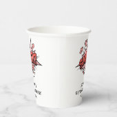 かわいいユーモア満載の独身最後の女祭り レトロな結婚式 紙コップ (右)